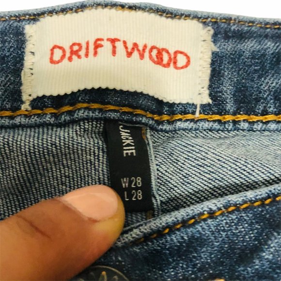 SOLD NEW Driftwood Skinny Distressed Chewed - Picture 5 of 8